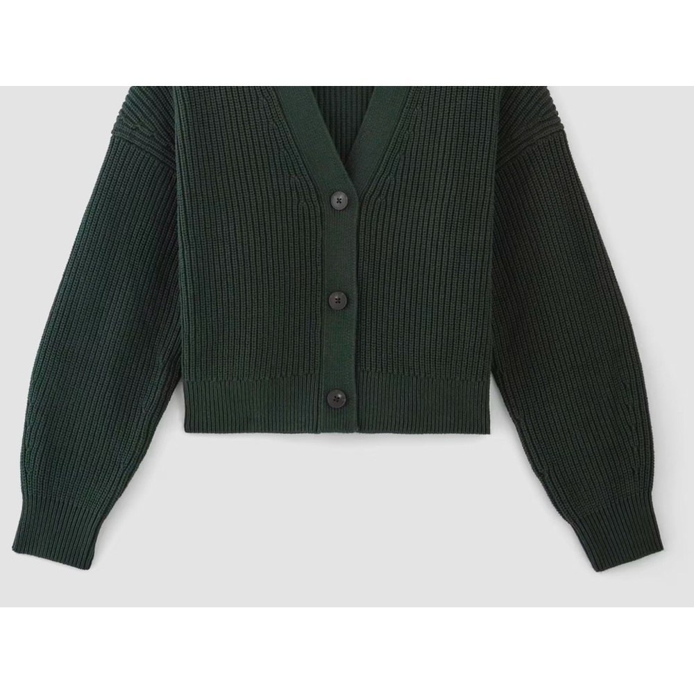 NWT Everlane Green Cotton Cardigan